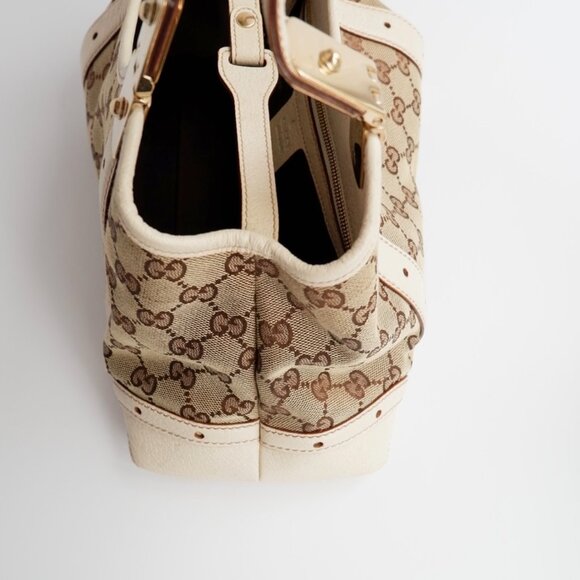 Authentic Preowned Gucci White GG Canvas/Leather Small Shoulder Bag - Picture 4 of 16